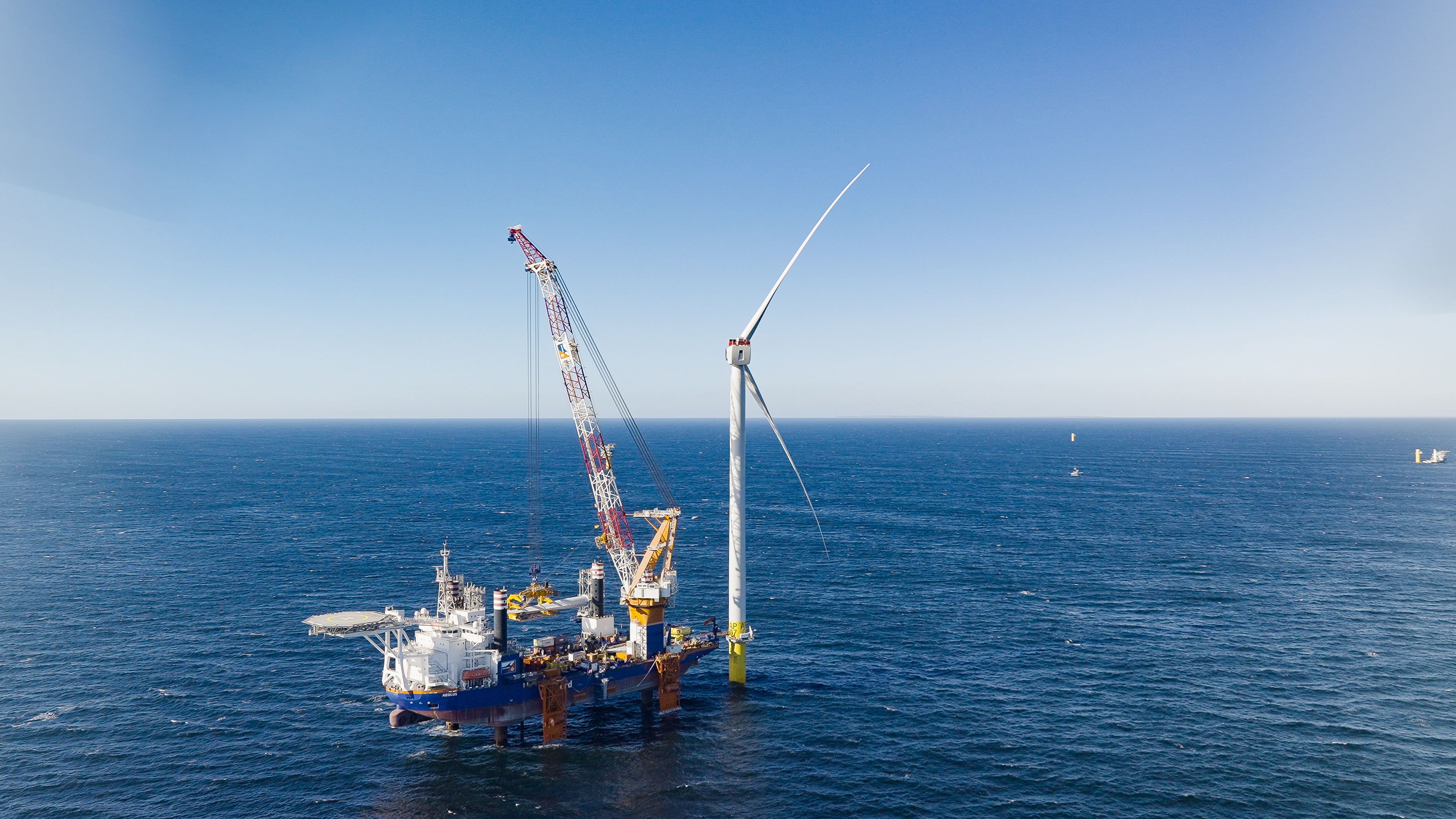 Van Oord installs first turbine at South Fork offshore wind farm